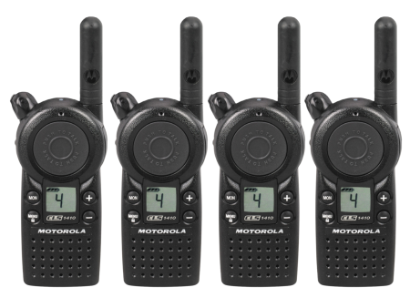 4 Pack of Motorola CLS1410 UHF 1 Watt 4 Channel Lightweight Business Radio Discount