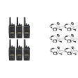 6 Pack of Motorola RMU2080D UHF 2 Watt 8 Channel Business Radio with HKLN4604 C-Ring Headset Online