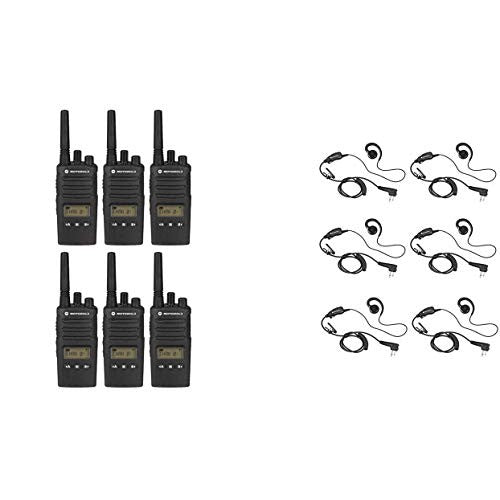 6 Pack of Motorola RMU2080D UHF 2 Watt 8 Channel Business Radio with HKLN4604 C-Ring Headset Online