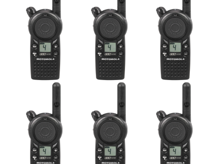 6 Pack of Motorola CLS1410 UHF 1 Watt 4 Channel Lightweight Business Radio Cheap