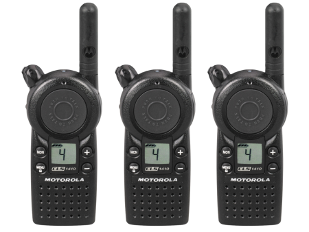 3 Pack of Motorola CLS1410 UHF 1 Watt 4 Channel Lightweight Business Radio Cheap