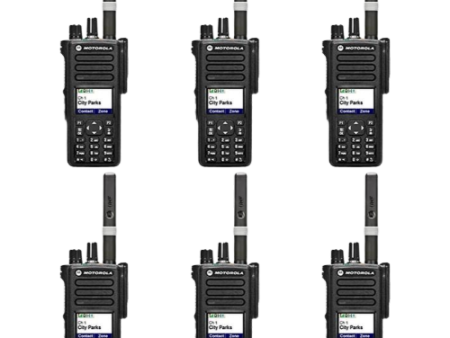 6 Pack of Motorola XPR7550e UHF 403-512MHz MOTOTRBO Digital Display Portable Two-Way Radio Bluetooth WIFI AAH56RDN9RA1AN NON-IS Online Hot Sale