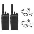 2 Pack of Motorola RMU2040 Radios with 2 Push to Talk (PTT) earpieces. Cheap