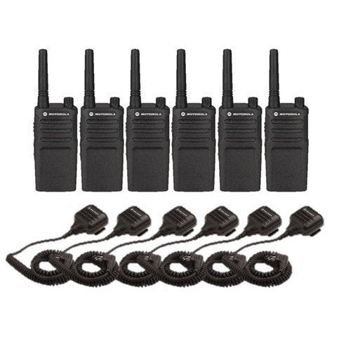 6 Pack Motorola RMU2040 Radios with Speaker Mics For Discount