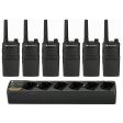 6 Motorola RMU2040 - UHF 2 Watt 4 Channel Radios & 1 Motorola PMLN6384 6 Radio Charger Black For Cheap