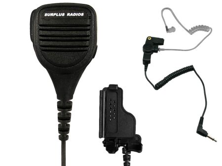 SRCommunications M4013 M3 E208 Speaker Mic & Listen-Only Earpiece for Two-Way Radios with M3 Connectors HT MTX MT XTS Series on Sale