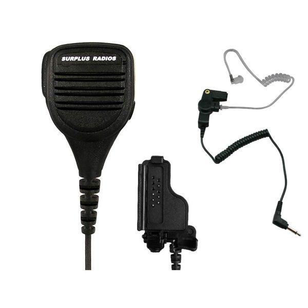 SRCommunications M4013 M3 E208 Speaker Mic & Listen-Only Earpiece for Two-Way Radios with M3 Connectors HT MTX MT XTS Series on Sale