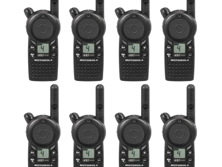 8 Pack of Motorola CLS1410 UHF 1 Watt 4 Channel Lightweight Business Radio Hot on Sale